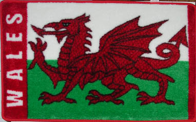 Various Lengths Wales Black Dragon Y Ddraig Dhu Flag Polyester Bunting 